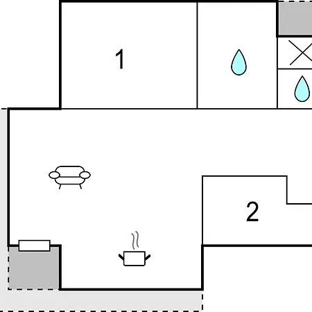 2 Bedroom Beautiful In 度假居 格雷诺